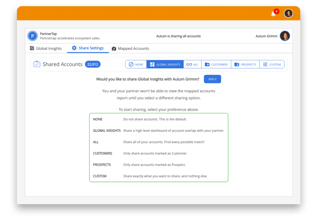 Securely Share Customer Account Data with this dashboard