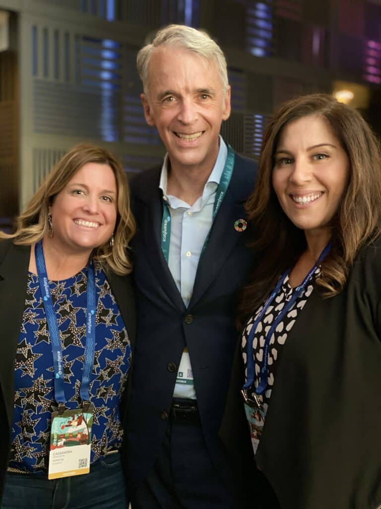 The co-founders of PartnerTap with Parker Harris at Dreamforce 2015